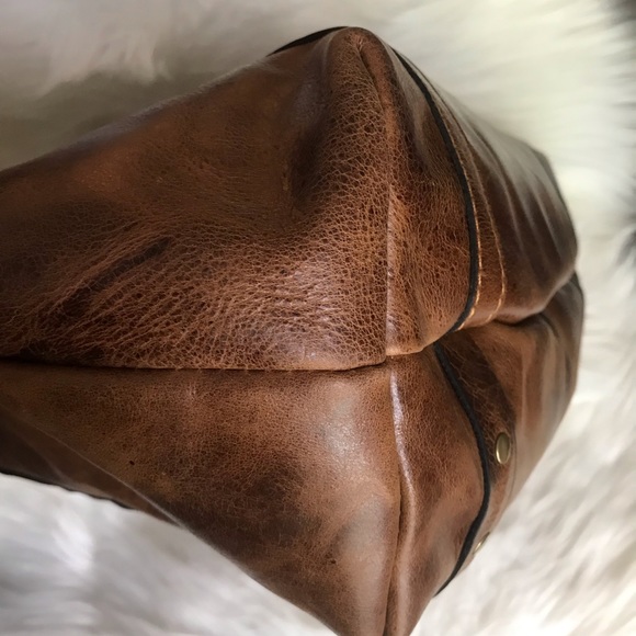 PATRICIA NASH 🤎 Benvenuto Leather Tote Distressed Cognac - Picture 9 of 15